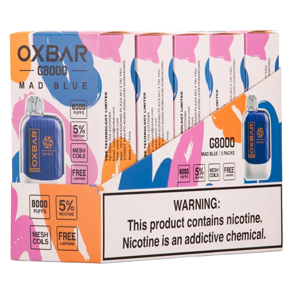 BUY 1 GET 1 FREE Mad Blue Oxbar G8000 | Vape Amazon India Oxbar