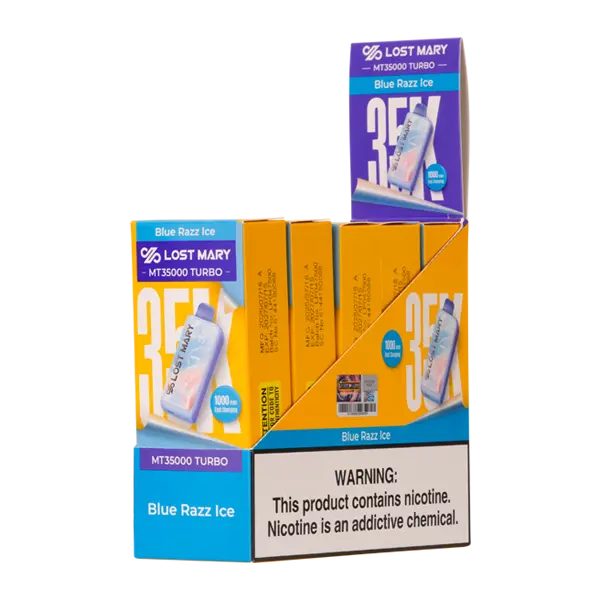 BUY 1 GET 1 FREE Blue Razz Ice Lost Mary MT35K Turbo | Vape Amazon India Lost Mary