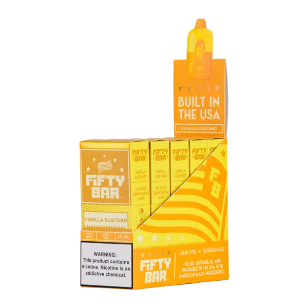 BUY 1 GET 1 FREE Vanilla Custard Fifty Bar | Vape Amazon India Beard Vape Co