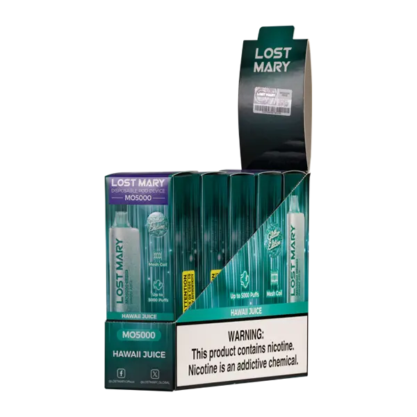 BUY 1 GET 1 FREE Hawaii Juice Lost Mary MO5000 (Glitter Edition) | Vape Amazon India Lost Mary